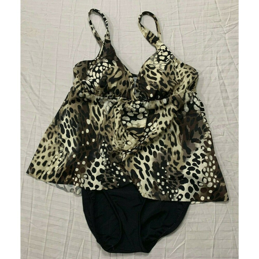 CROFT BARROW WOMENS SWIMSUIT ONE PIECE SIZE 14